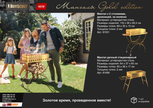 Мангал стационарный Boyscout Gold 61499 фото 2